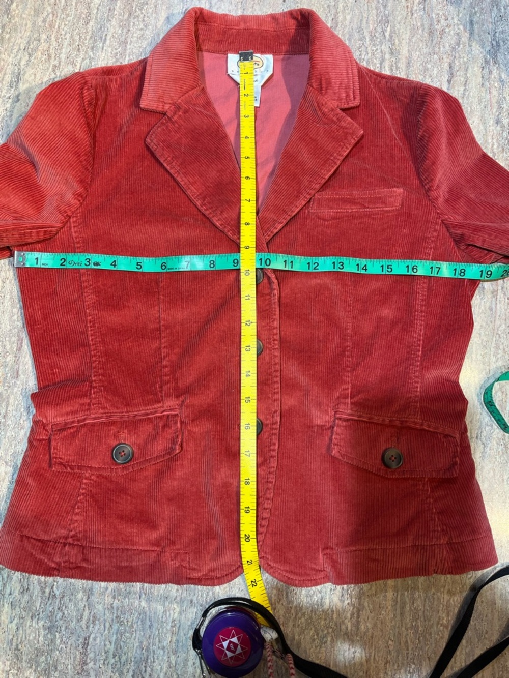 Talbots Raspberry Corduroy Cotton short shaped Jacket 10P - Picture 3 of 12